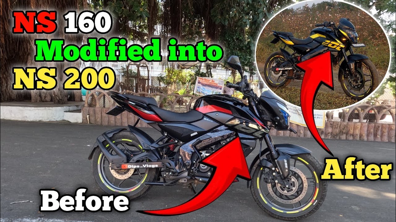 BAJAJ PULSAR NS 160 Modified into NS 200! 🔥 पहचानना मुश्किल है! / NS 200 Stickers on NS 160 