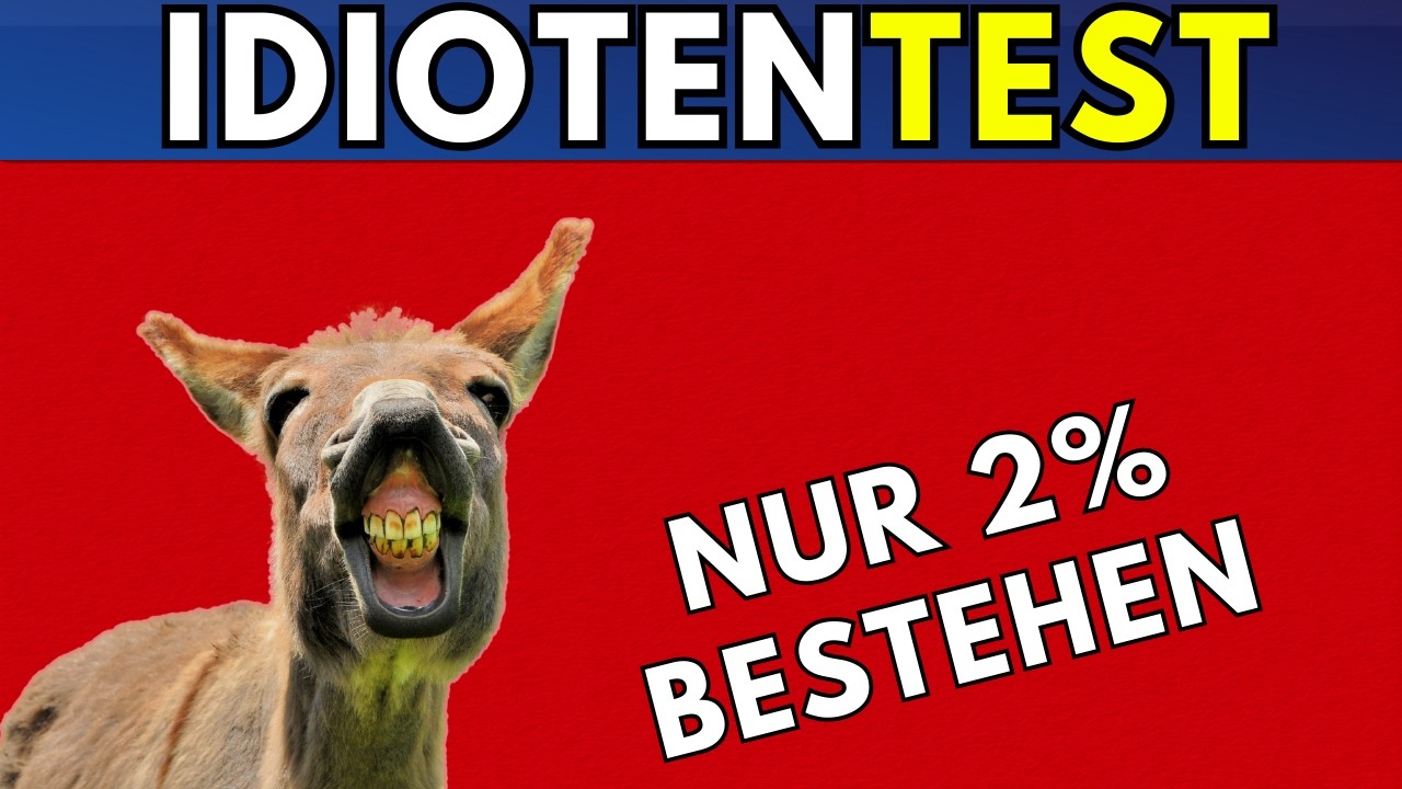 Kannst du diesen Idiotentest in 5 Minuten bestehen? ⏳🧠 | Lustiges Quiz 2025