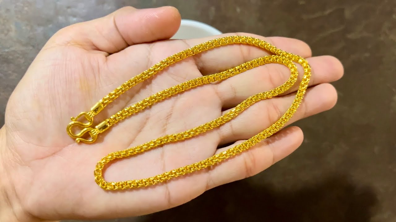 ខ្សែក1ដំឡឹង ម៉ូតផ្កាស្លា #necklace  #gold24k