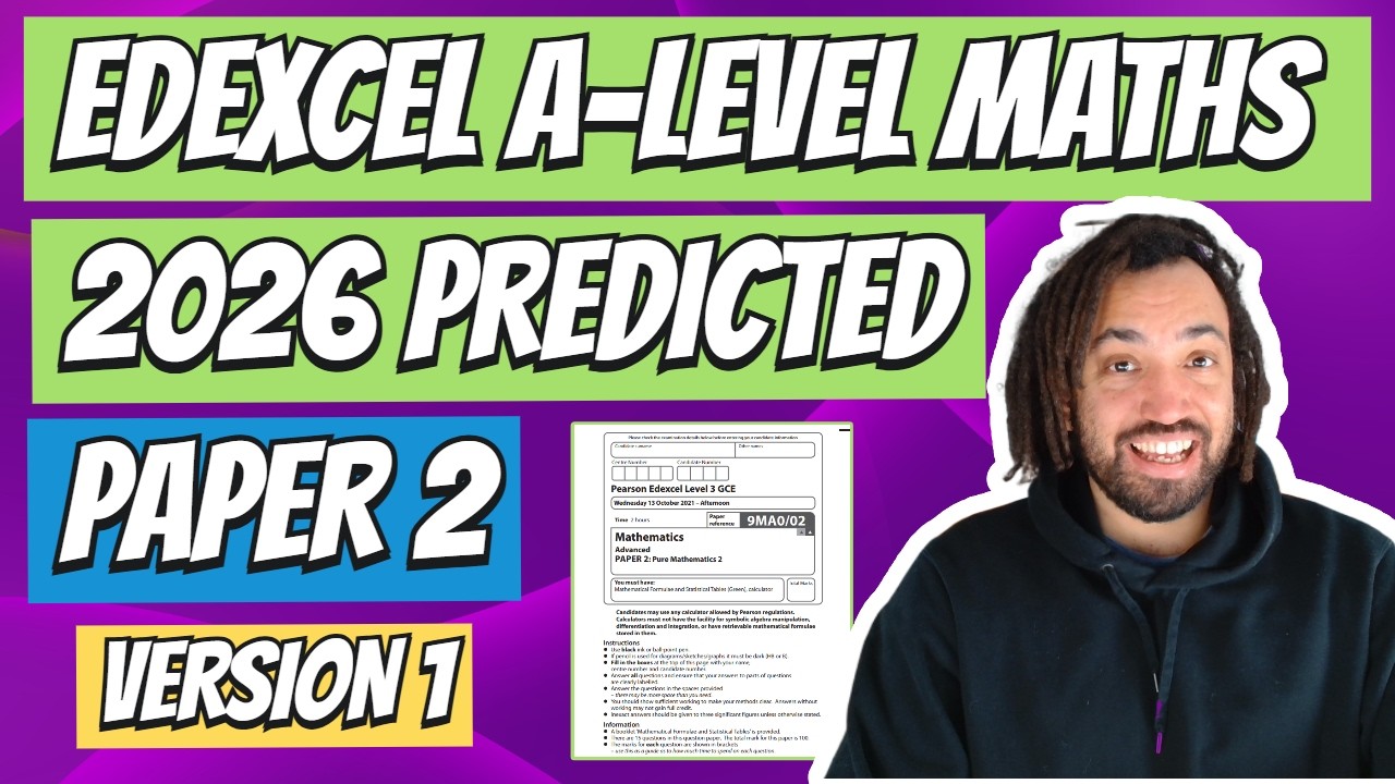2026 Edexcel Maths A-Level | Predicted Practice Paper 2 Version 1