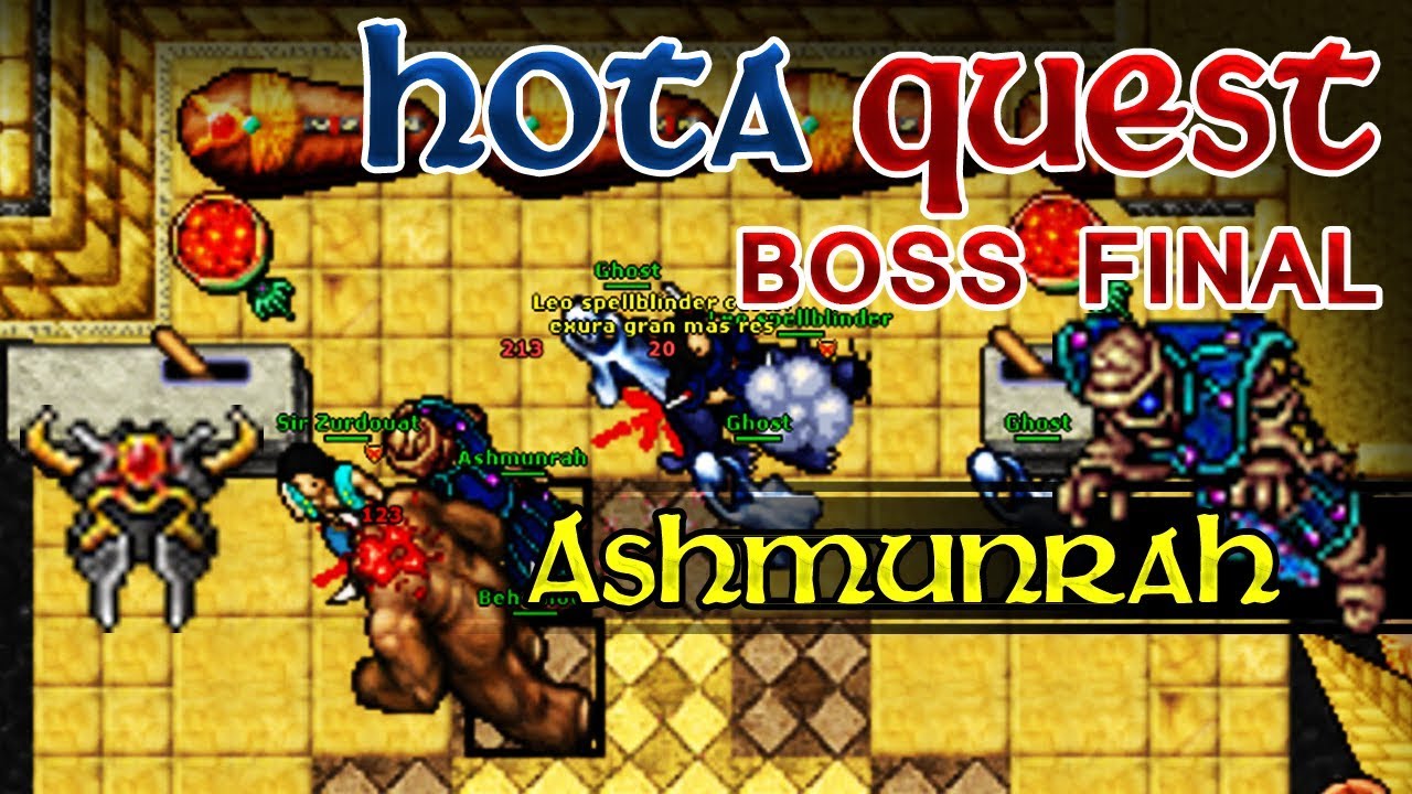 Tibia: Final Boss - Faraón Ashmunrah - The Ancient Tombs Quest