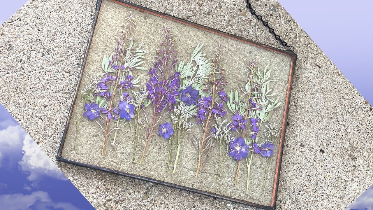 Flower Pressed In The Glass Frame I Hanging Glass Window Decoration I Flower Art 11