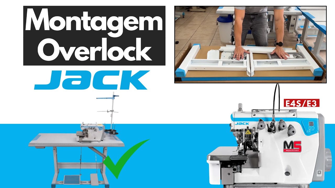 Como Montar a Overlock Jack E4S/E3 Passo a Passo