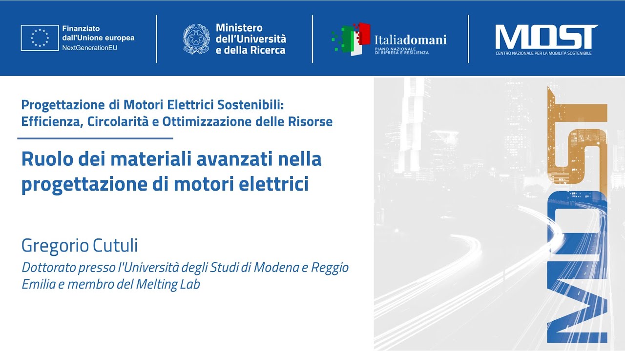 Ruolo dei materiali avanzati nella progettazione di motori elettrici (Gregorio Cutuli)