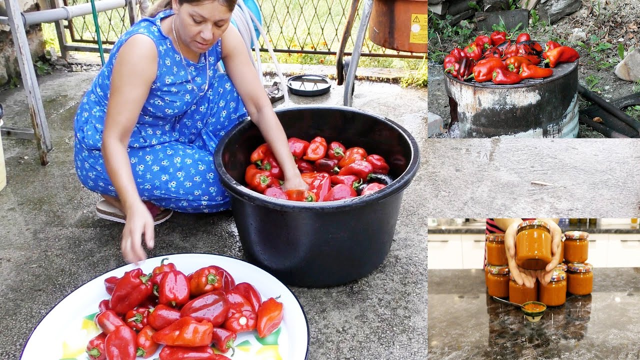 AJVAR PO RECEPTU  MOJE MAME PRAVI DOMACI AJVAR  NA STARINSKI NACIN