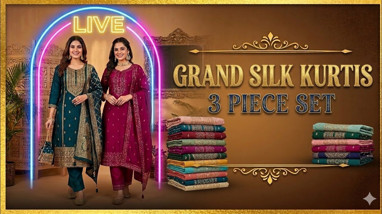 Grand Silk 3piece set collections..To Order watsup 9884670093 #3pieceset #shimmersilk #mulchanderi
