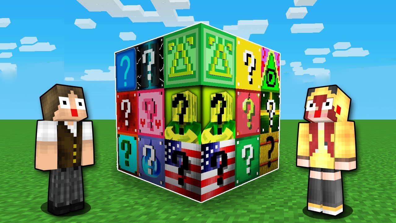 Minecraft: BATALHA COM 15 LUCKY BLOCKS DIFERENTES!!!
