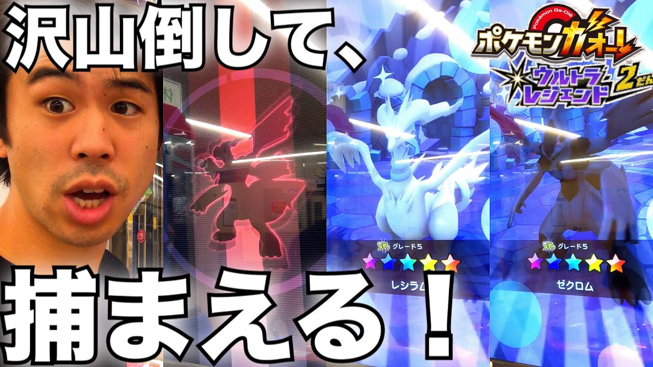 【めっちゃ出てきた！】ポケモンガオーレ ウルトラレジェンド 2弾 でんせつ Zワザだ！レシラム&ゼクロムコース ゲーム実況 pokemon ga-ole ultra legend 2 game