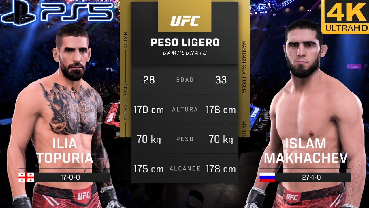 TOPURIA VS MAKHACHEV/ ¿QUIEN SERA EL REY DE PESO LIGERO? / UFC 5 PS5 GAMEPLAY 4K