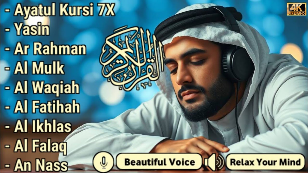 MUROTTAL MERDU Pengantar Tidur AL KAHFI, AL MULK, AR RAHMAN, YASIN, AL WAQIAH | Alaa Aqel