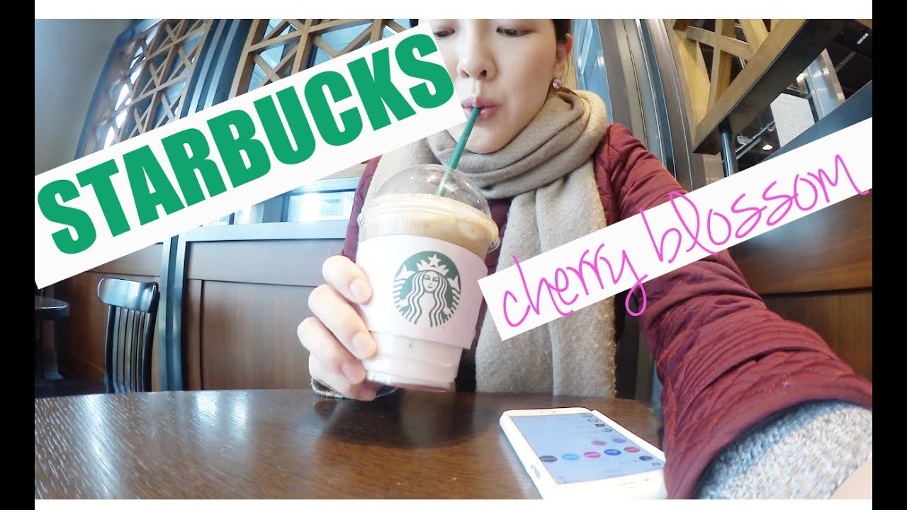 STARBUCKS CHERRY BLOSSOM LATTE!!! Yummm | makeupbydamee