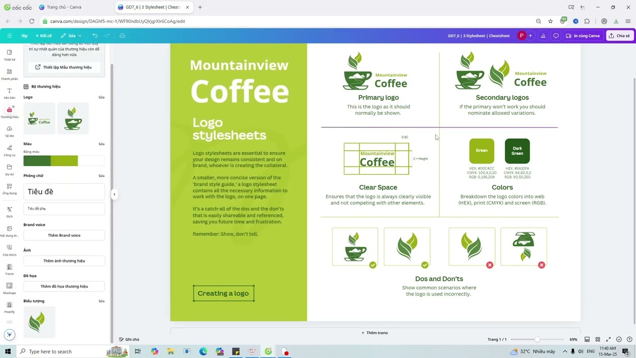 Chương 2: Áp dụng bộ thương hiệu canva