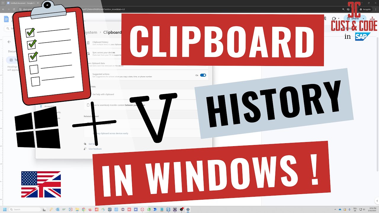 Using the clipboard history function in Windows [english]