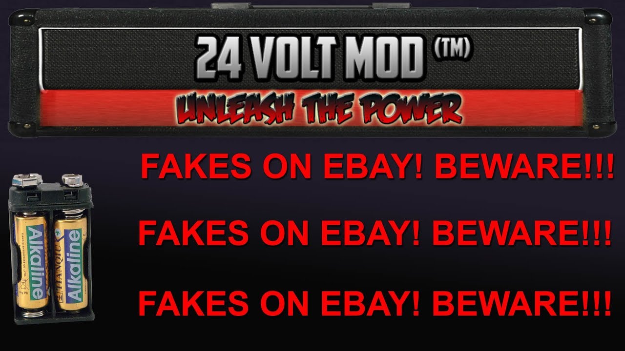 Fake #24 Volt Mod™ active guitar pickup Battery Pack on eBay Counterfeit KNOCK-OFF Beware