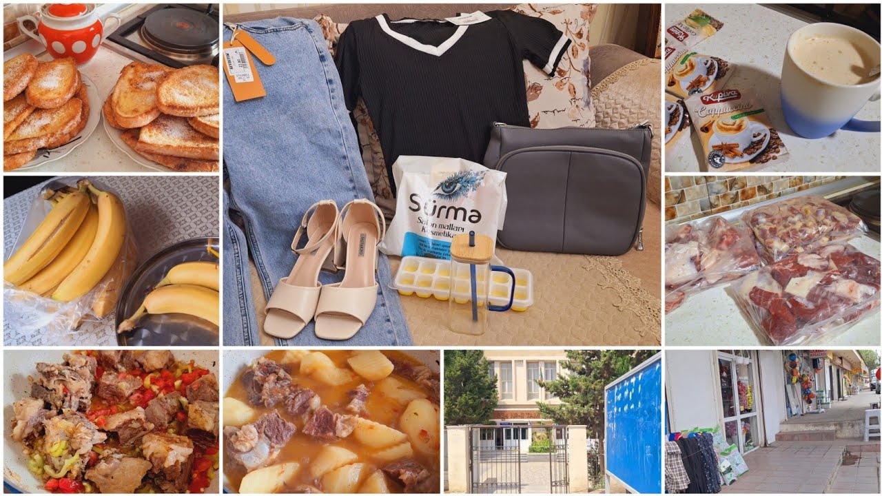 VLOG370 #Nurayla bu gün nələr aldıq #əti yerləşdirdim #günün yeməyi #günlük vlog🌹🥰