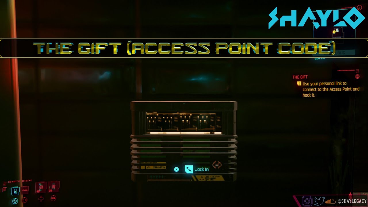 Cyberpunk 2077 - The Gift (Access Point Code) - No Commentary