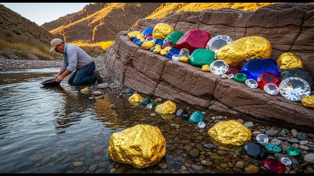 World’s Richest River? Gold Nuggets & Crystals Flowing Freely