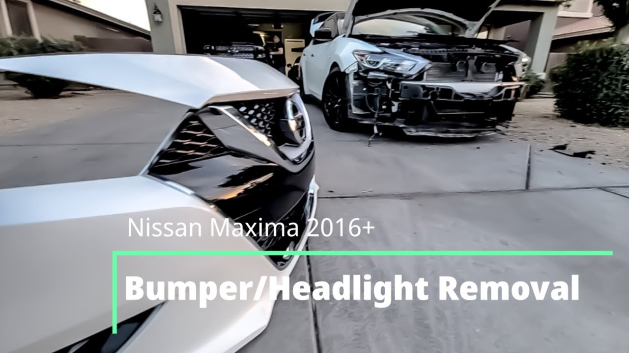 Как снять передний бампер/фары на Nissan Maxima 2016+