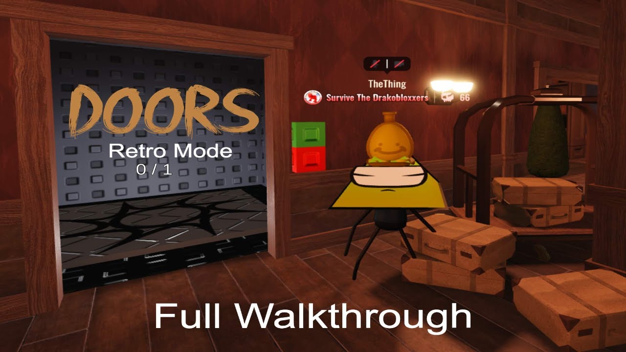 Doors Retro mode Full walkthrough - Roblox (April Fools)