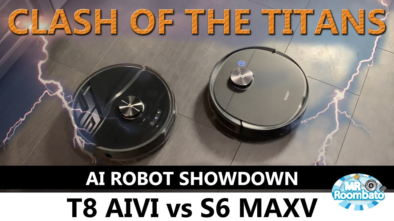 Битва титанов — сражение роботов с искусственным интеллектом — Ecovacs T8 AIVI против Roborock S6...