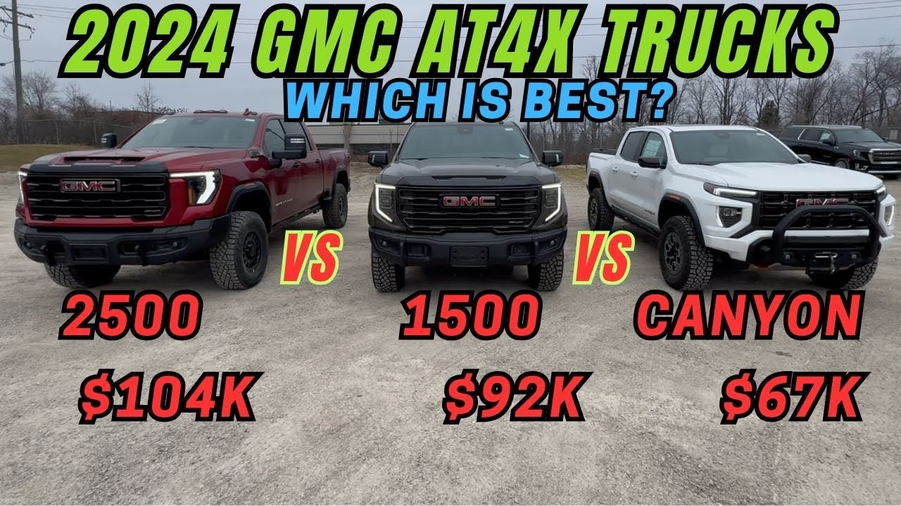 Сравнение GMC AT4X AEV 2025 года: 1500 против 2500HD, бензиновый или дизельный Canyon — какая мод...
