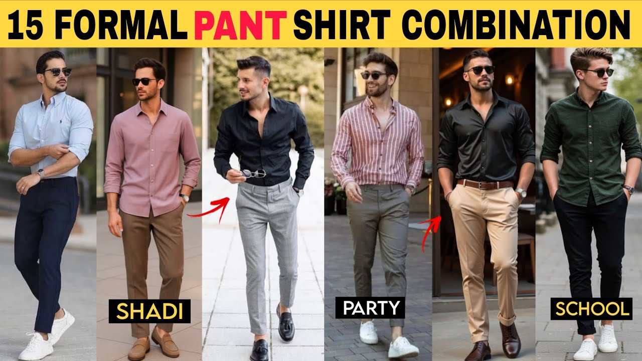 15 Best Formal Pant Shirt Combination। Stylish Formal Outfits। Men's Fashion 2025।