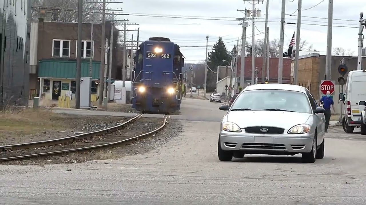 WRONG WAY DRIVER RACES TRAIN TO FLAGGED CROSSING! | Jason Asselin