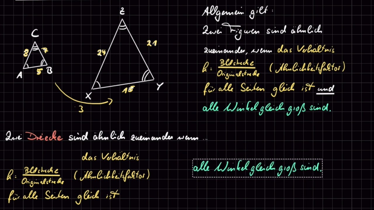 &Auml;hnlichkeit bei Dreiecken nachweisen