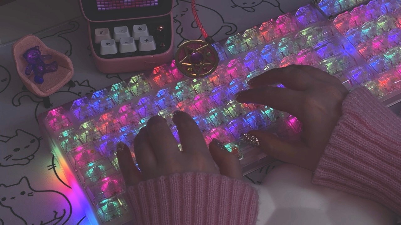 1 Hour Keyboard Cozy ASMR with the Aula F98 Mechanical Keyboard for sleep