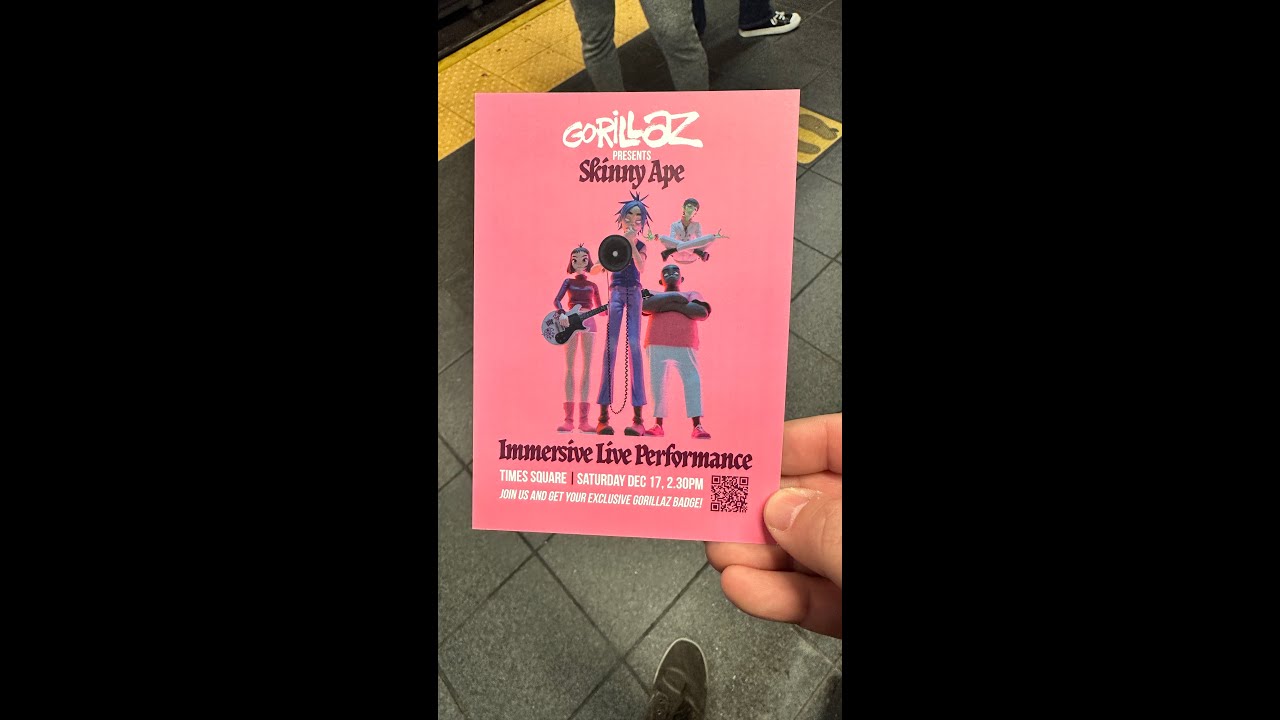 Gorillaz - Times Square NYC 12/17/22 Live Skinny Ape
