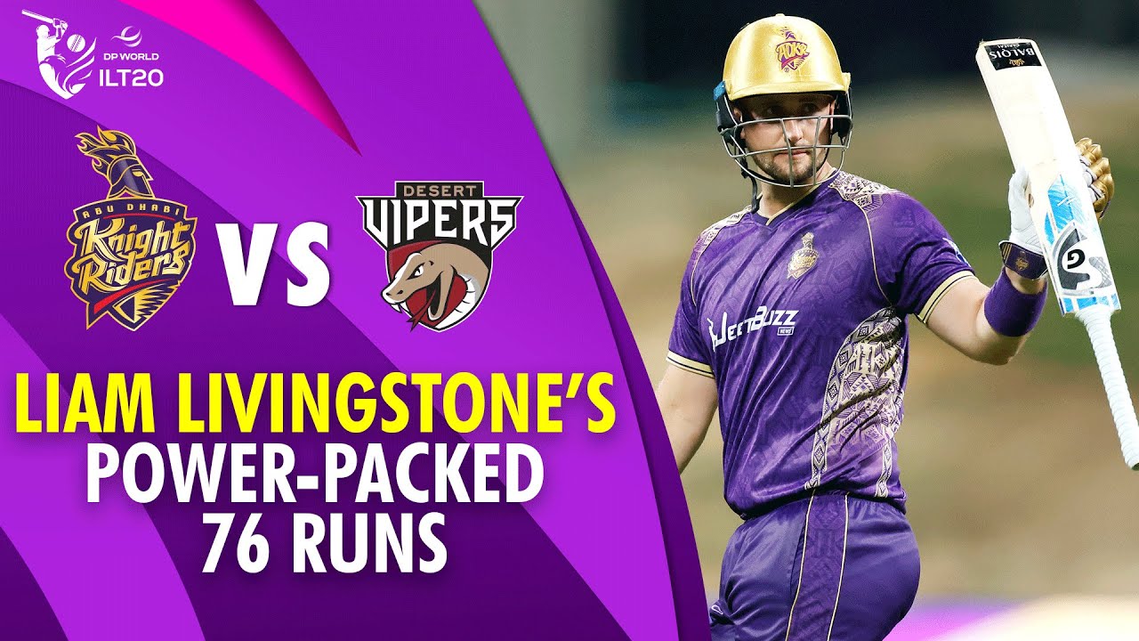 Liam Livingstone&rsquo;s Power-Packed 76 Runs | Knight Riders vs Desert Vipers | Match 17 | ILT20 |M3Y1K