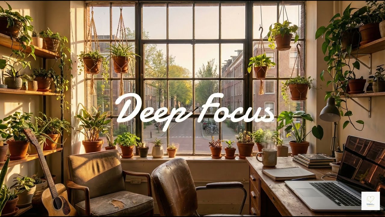 Soulful Serenity ✨ Gentle Strings to Calm the Mind & Find Your Focus  1 Hour