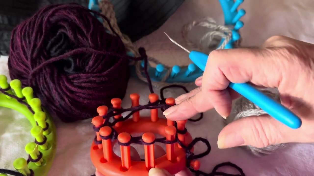 Principianti  inizio e chiusura lavoro telaio tondo da maglieria o knitting loom 