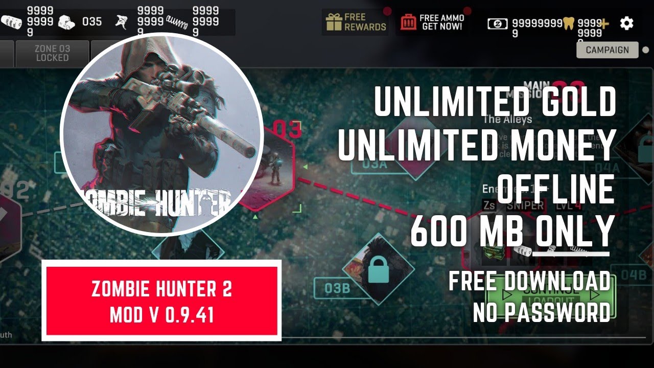 Zombie Hunter 2 v0.9.41  Mod Unlimited Money - Free Download No Password