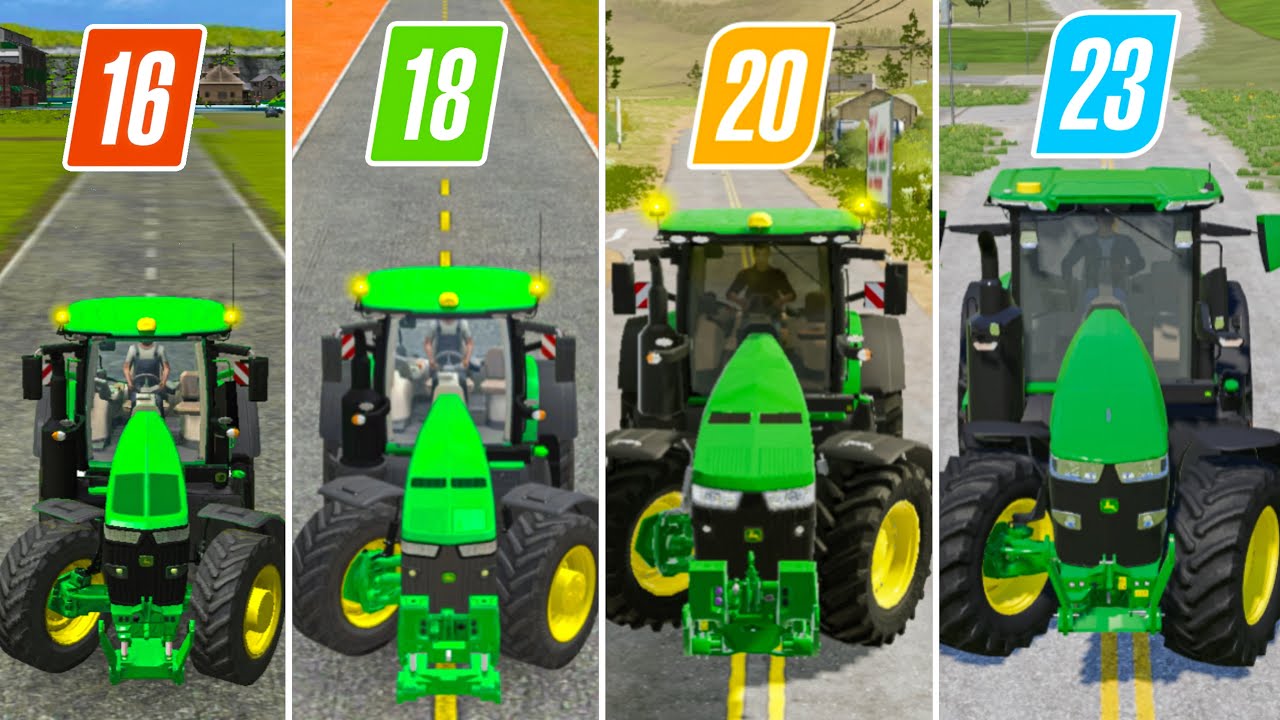 Fs16 vs Fs18 vs Fs20 vs Fs23 | John Deere Update | Timelapse |