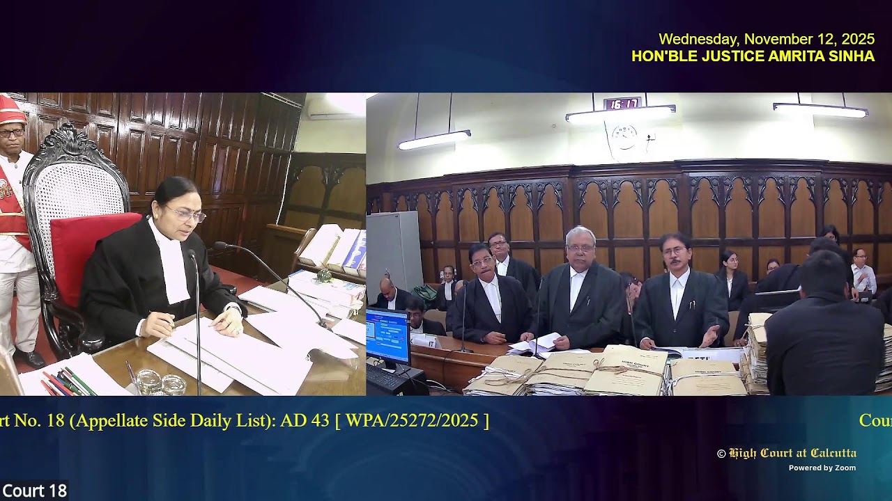 12 November 2025 | Court Room No. 18 | Live Streaming of the Court proceedings