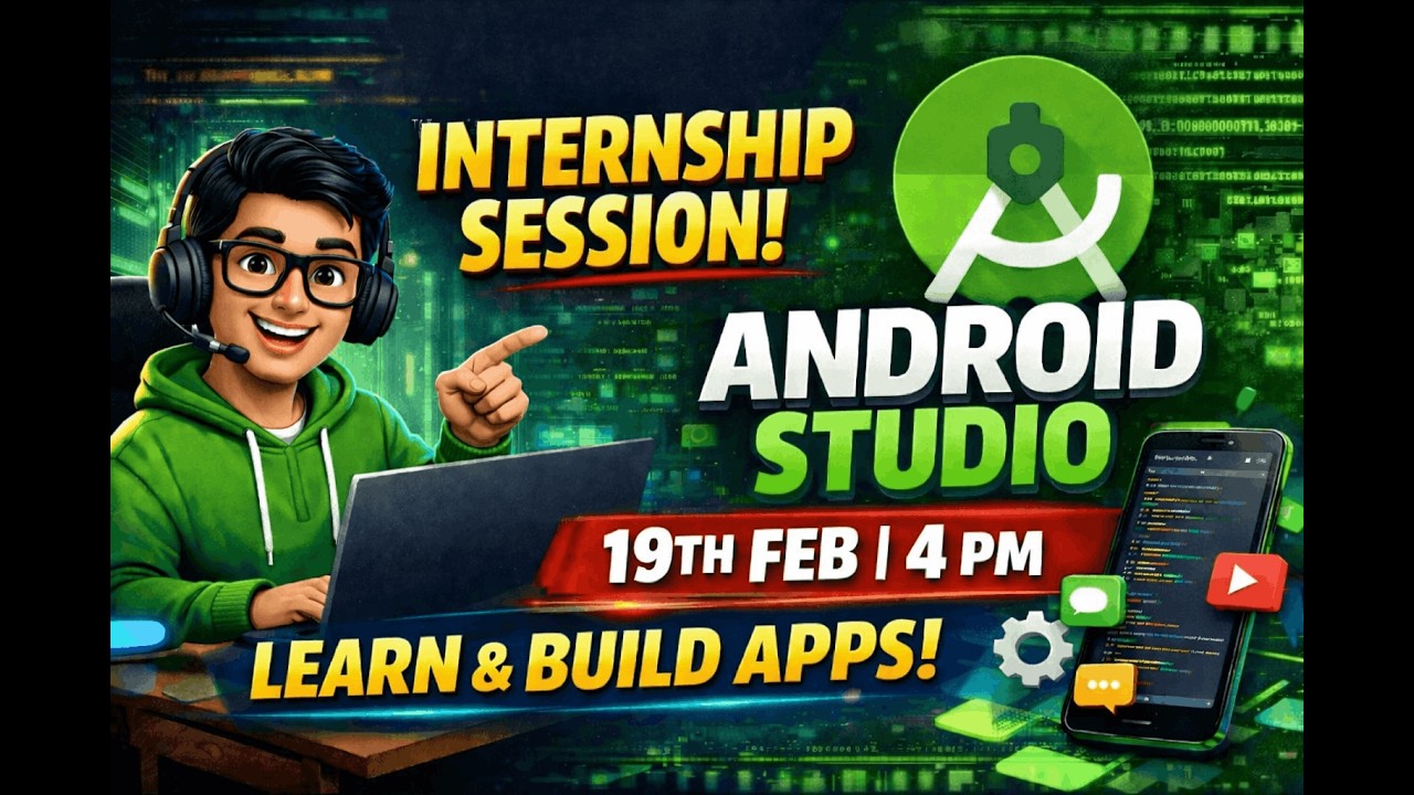Internship 2026 | Android Studio setup 19 Feb  4 pm session Part 3. Week 3