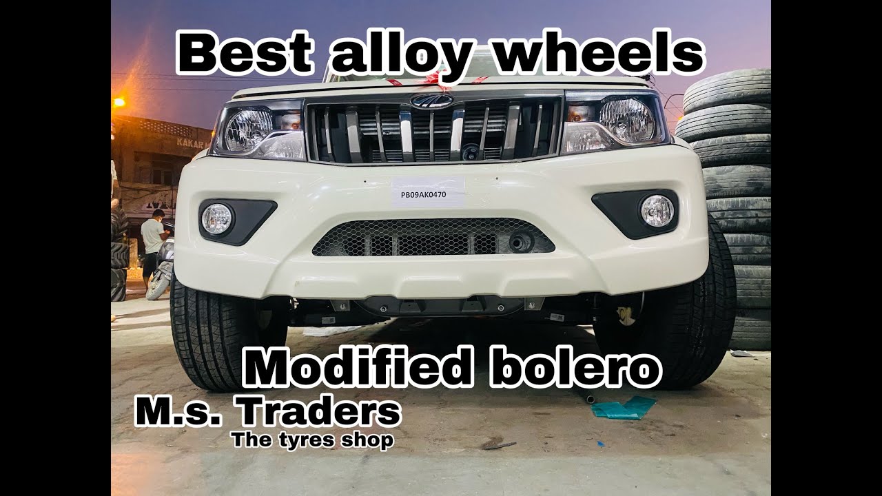 modified bolero | 2020 bolero bs6 | bolero alloy wheels | the tyre shop jalandhar