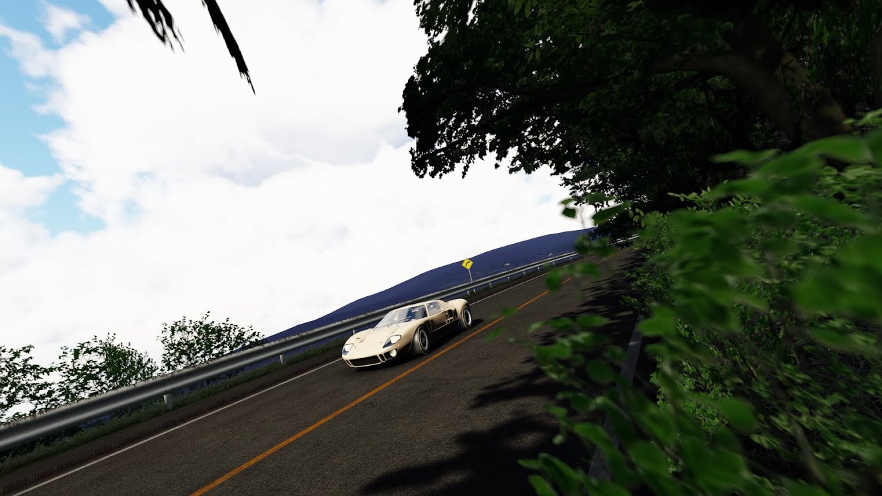 Assetto Corsa, time attack on kr Myogi in Ford GT40, a 3:49