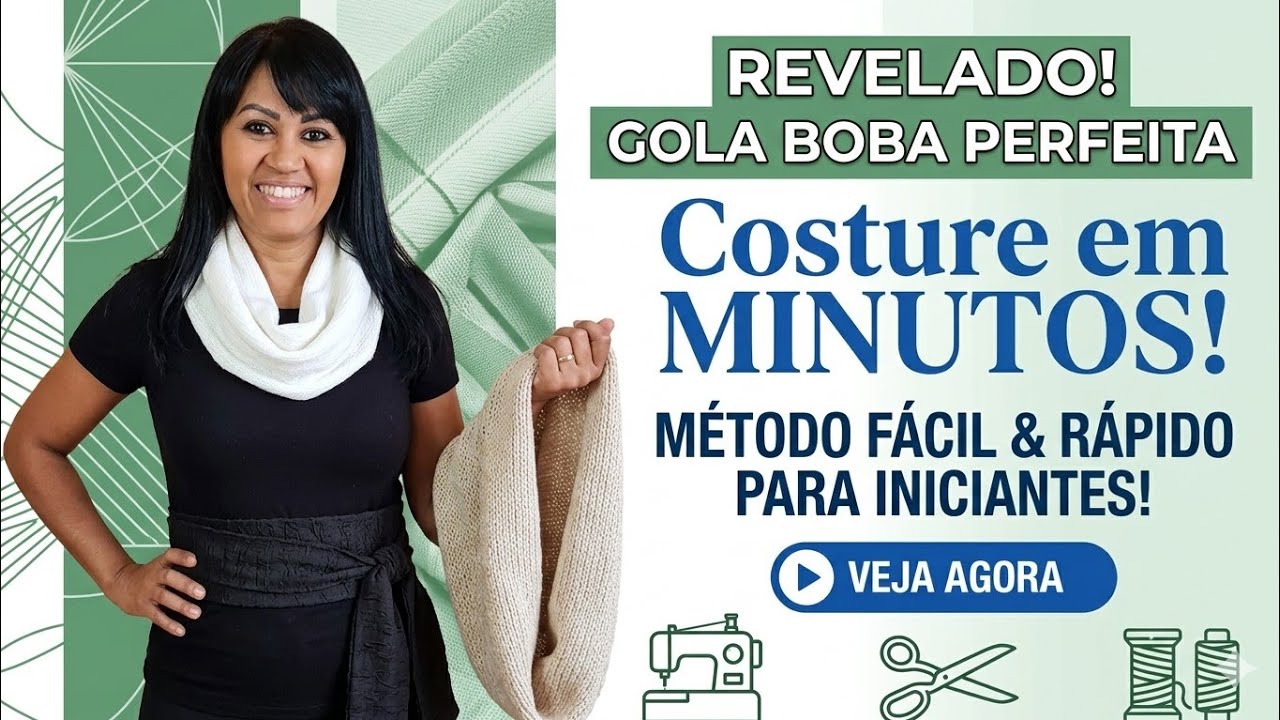 ✅️DIY Como fazer Gola Boba,Modelagem e Costura_Costura passo a passo para iniciantes Gisleide Novelo