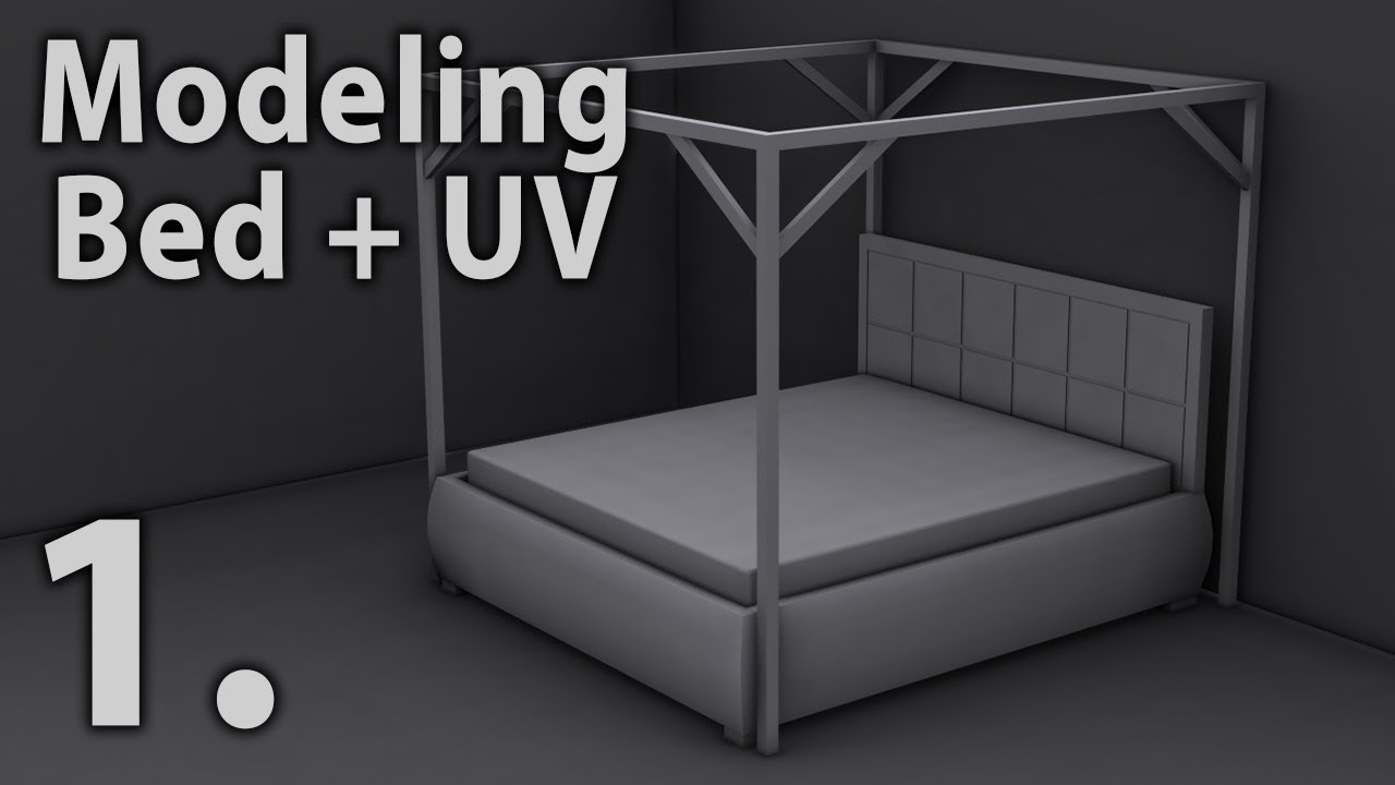 Modeling furniture Bed + uv unwrap / unwrap uvw