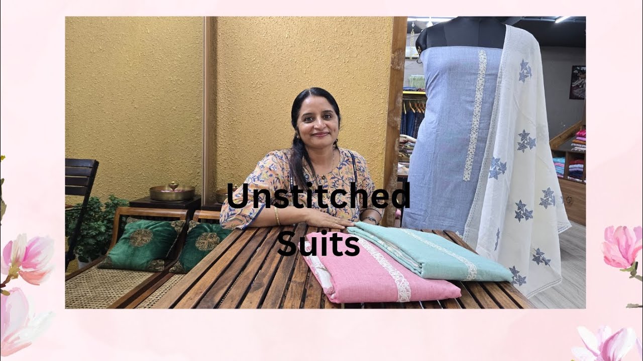 Beautiful Unstitched suits 😍 Please reach out on WhatsApp 97787 82931