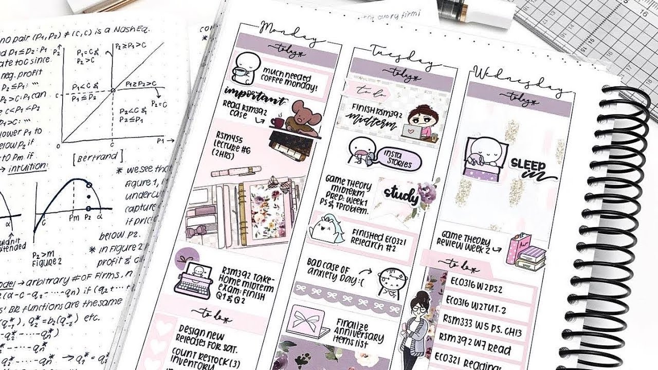Real Time Plan With Me: Busy Midterms Week (ft. Twolilbees and LightsPlannerAction)