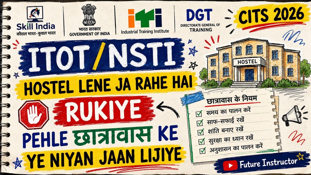 CITS 2026 NSTI/ITOT HOSTEL ALLOTMENT| HOSTEL RULES AND REGULATIONS