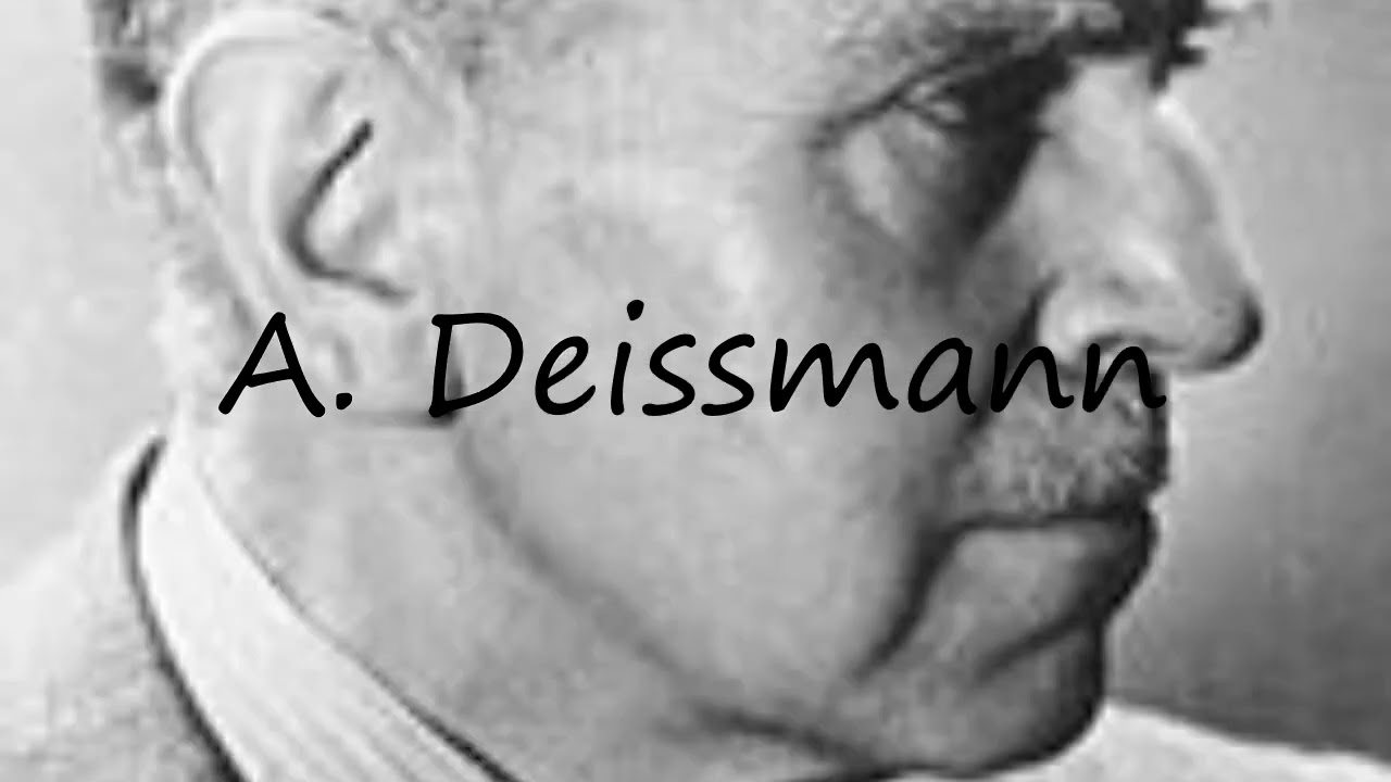 How to pronounce A. Deissmann?