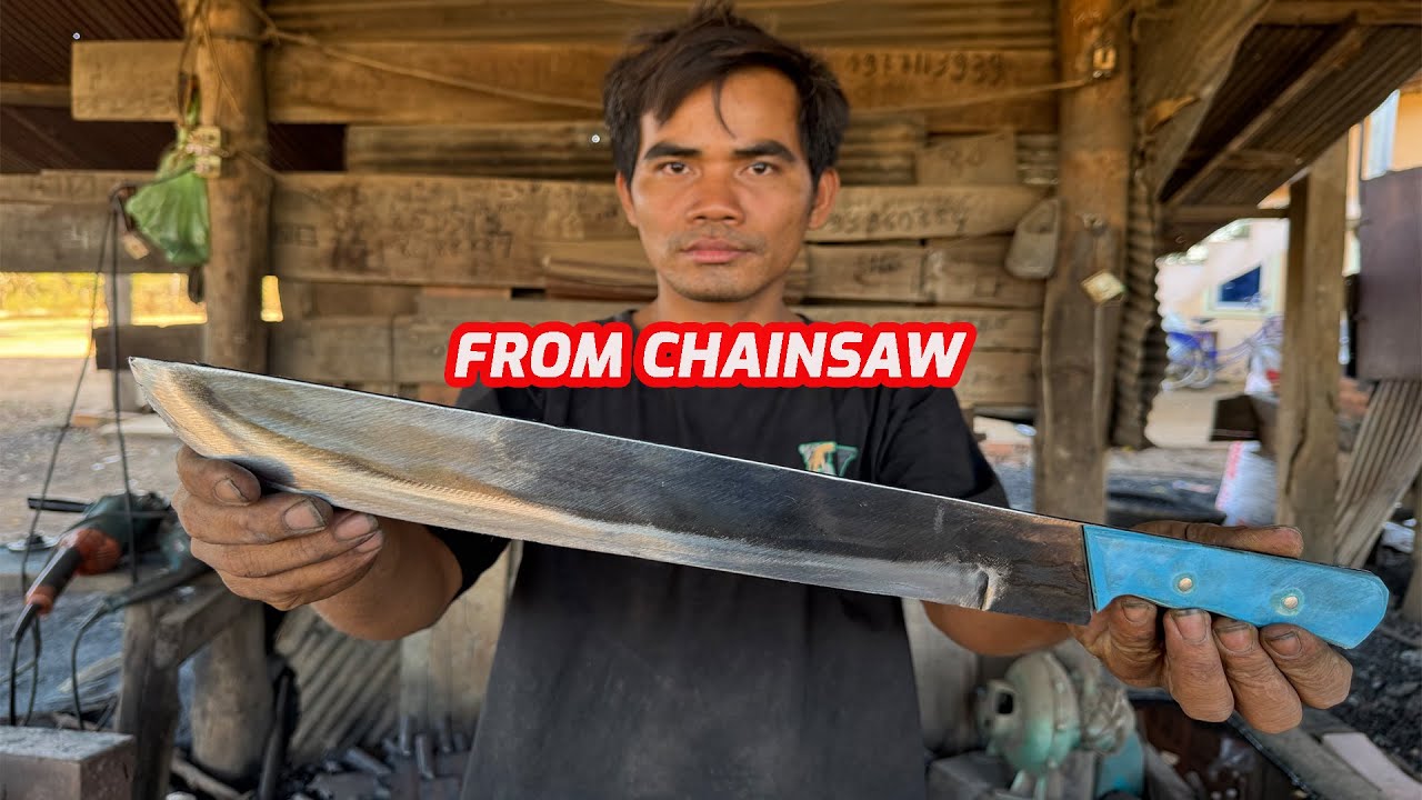 HOW TO MAKE KNIFE FROM CHAINSAW.