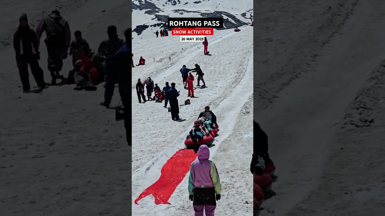 Today Snow Activities Rohtang Pass #rohtangpass #snowactivities #viralvideo #manali