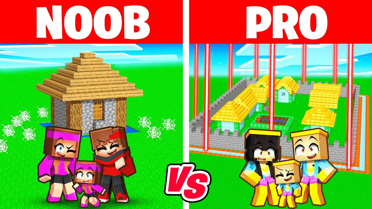 NOOB vs PRO : Faire un VILLAGE SÉCURISÉ sur Minecraft !