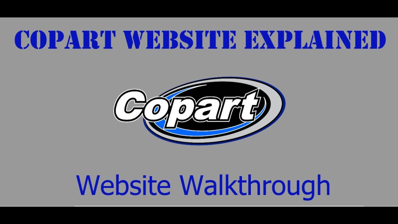 Copart Website Walkthrough