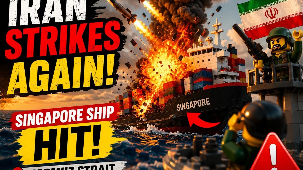 New Iranian  LEGO,  Iran Strikes Again! Singapore Ship Hit in Hormuz Strait 🔥 Iran Lego Animation